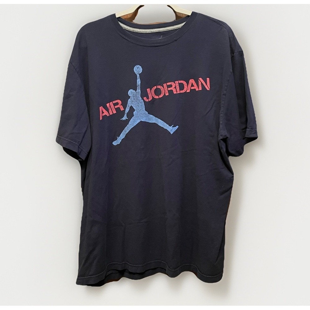 Nike Air Jordan Jumpman Graphic T-Shirt - Navy Blue - Size XXL